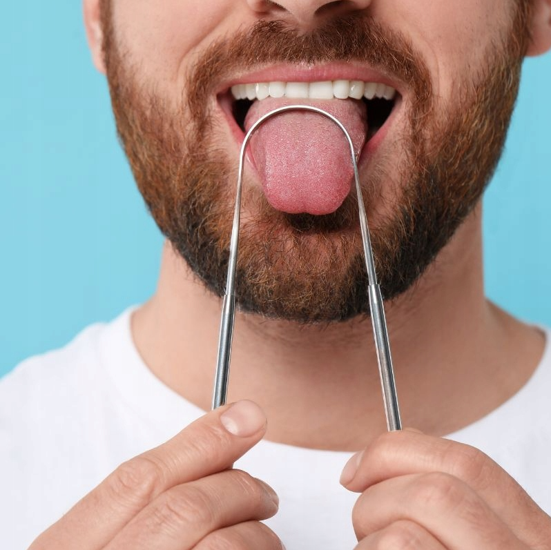 unikátna sada škrabiek na čistenie jazyka 2 v 1